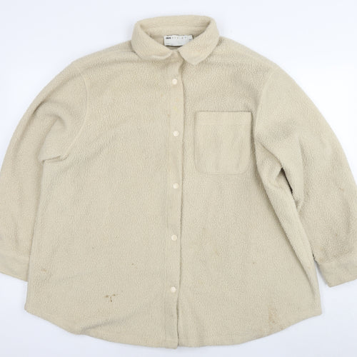 ASOS Womens Beige Jacket Size 10 Snap
