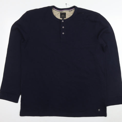 NEXT Mens Blue Cotton Pullover Sweatshirt Size XL