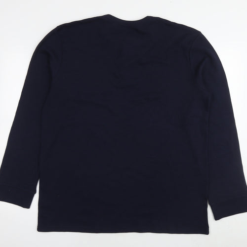 NEXT Mens Blue Cotton Pullover Sweatshirt Size XL