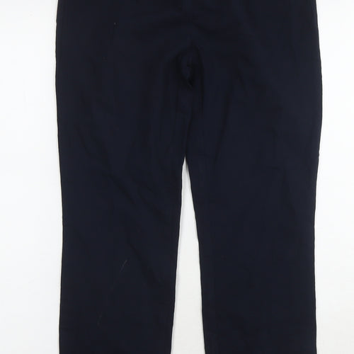 Jasmine & Juliana Womens Blue Nylon Trousers Size 12 L26 in Regular Zip