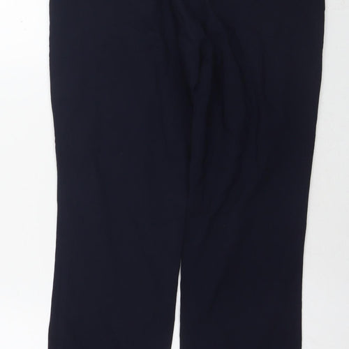 Jasmine & Juliana Womens Blue Nylon Trousers Size 12 L26 in Regular Zip