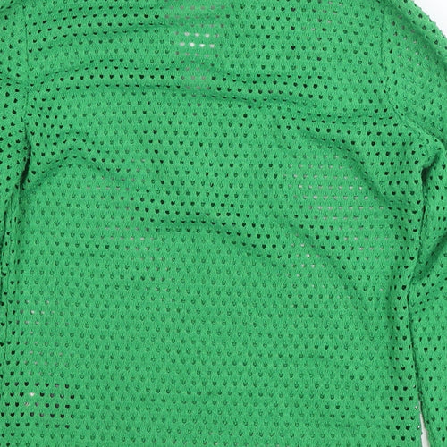 H&M Womens Green Collared Polyester Pullover Jumper Size S