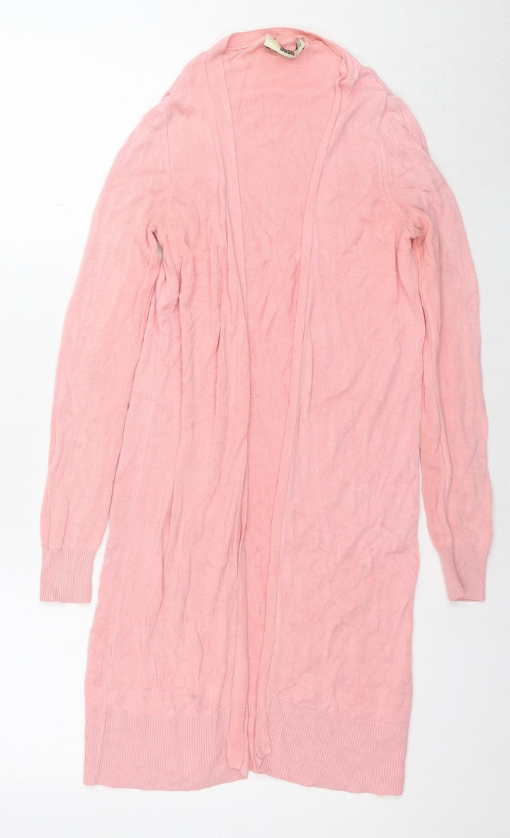 Oasis Womens Pink V-Neck Viscose Cardigan Jumper Size XS