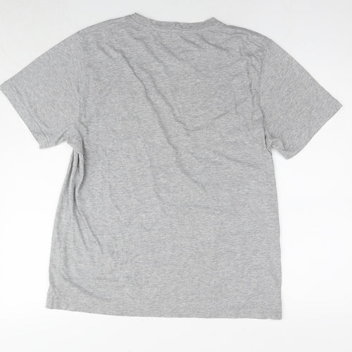 UrbanSpirit Mens Grey Cotton T-Shirt Size L Round Neck - South Bay