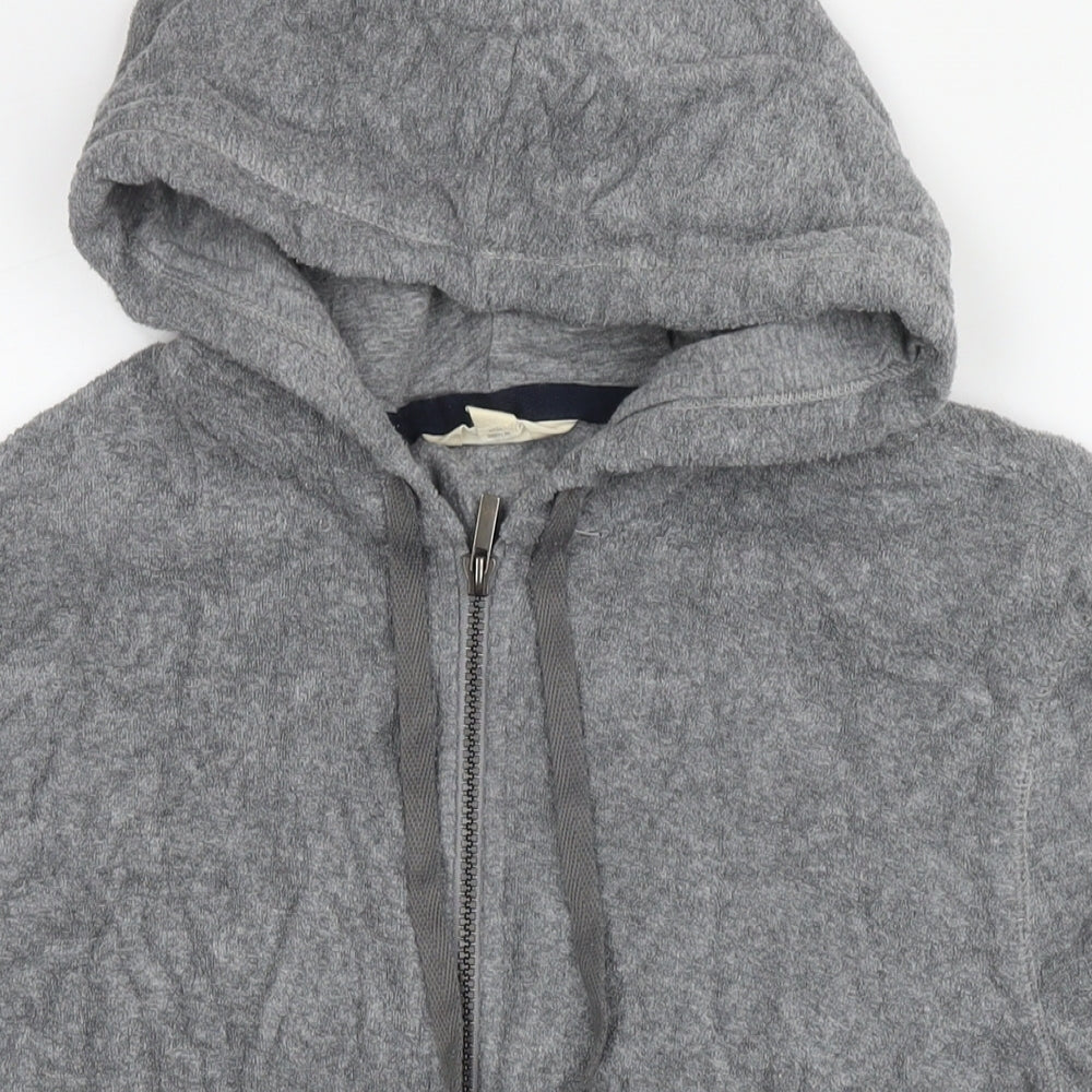 Marks and Spencer Mens Grey Cotton Full Zip Hoodie Size S