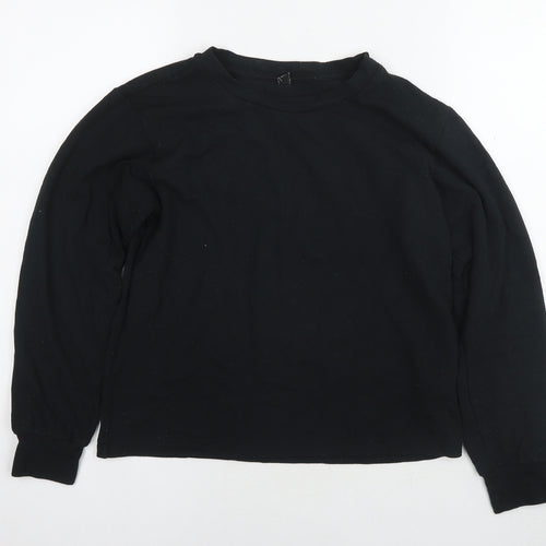 Uniqlo Womens Black Round Neck Polyester Pullover Jumper Size S