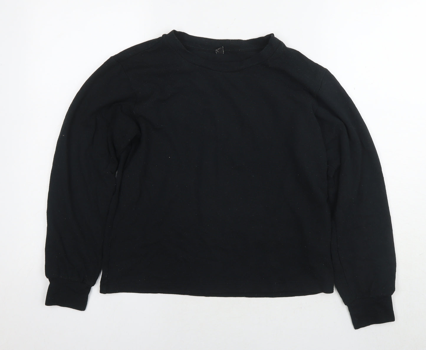 Uniqlo Womens Black Round Neck Polyester Pullover Jumper Size S