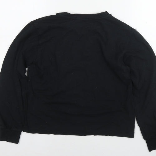 Uniqlo Womens Black Round Neck Polyester Pullover Jumper Size S