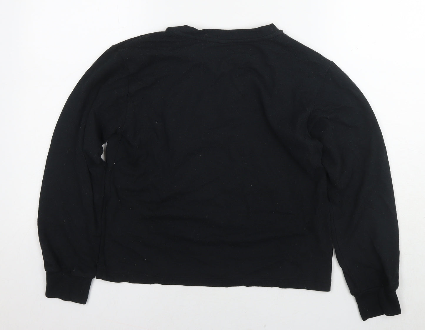 Uniqlo Womens Black Round Neck Polyester Pullover Jumper Size S