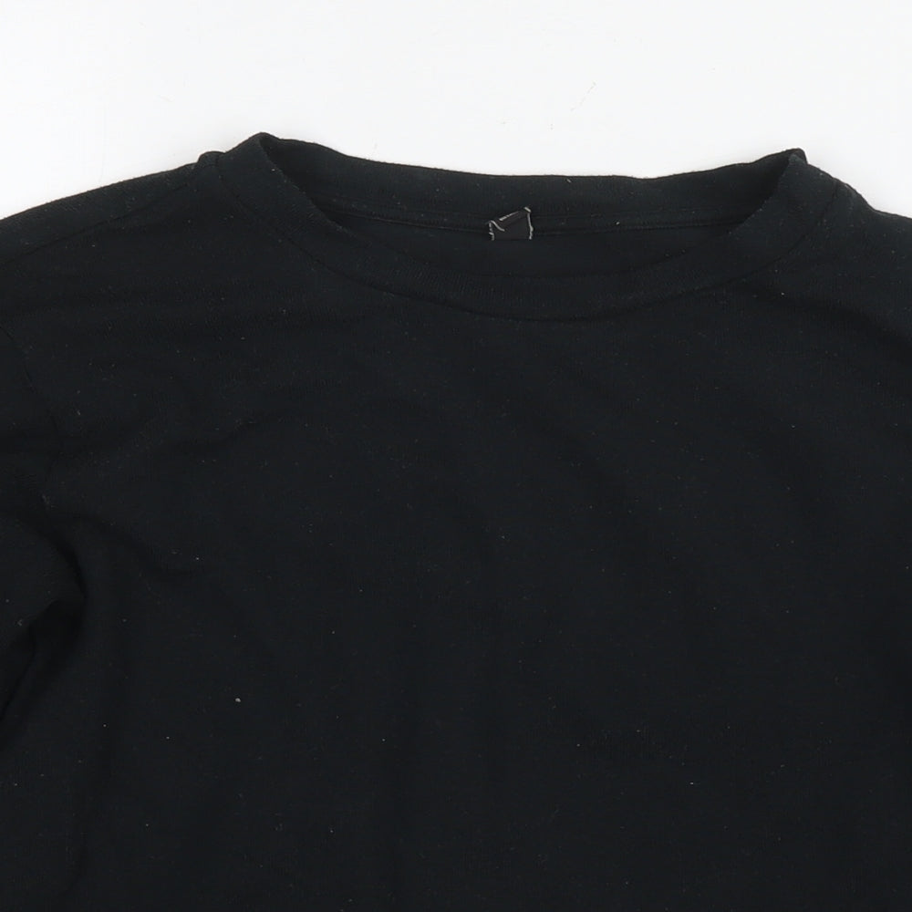 Uniqlo Womens Black Round Neck Polyester Pullover Jumper Size S