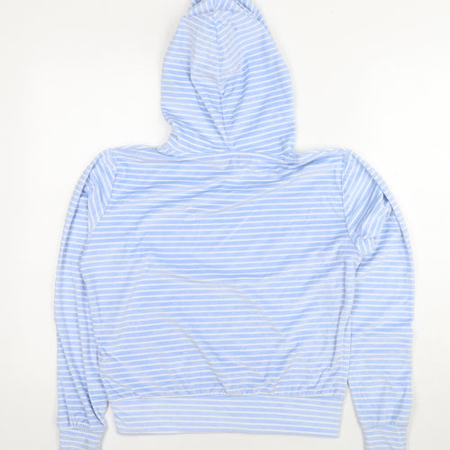 Boux Avenue Womens Blue Striped Polyester Pullover Hoodie Size 8 Pullover