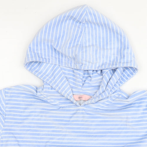 Boux Avenue Womens Blue Striped Polyester Pullover Hoodie Size 8 Pullover