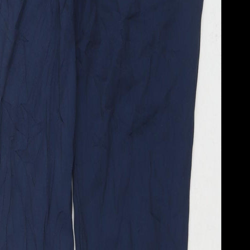 Promod Womens Blue Viscose Trousers Size 6 L26 in Regular Zip