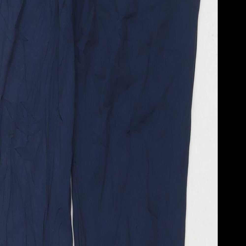 Promod Womens Blue Viscose Trousers Size 6 L26 in Regular Zip