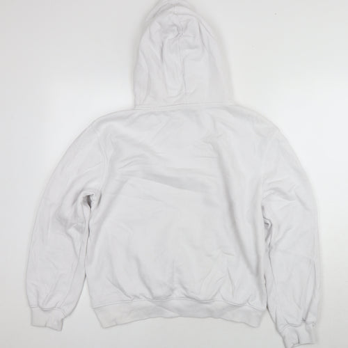 H&M Womens White Cotton Pullover Hoodie Size S Pullover