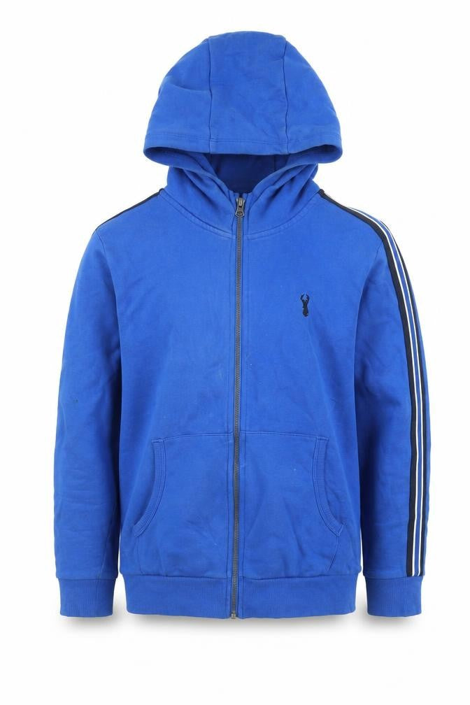 NEXT Boys Blue Cotton Full Zip Hoodie Size 8 Years Zip