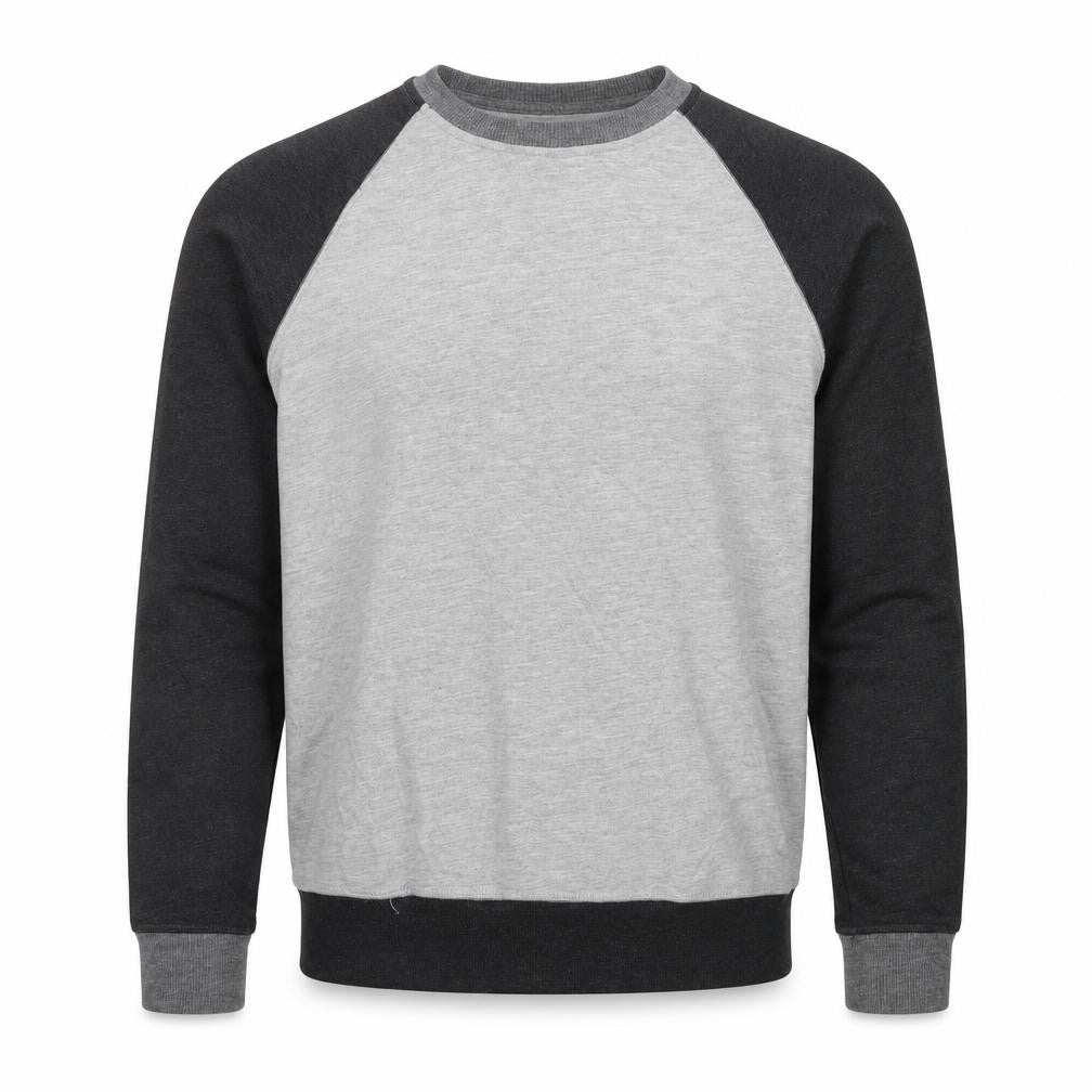 Front view of Burton men’s grey cotton pullover sweatshirt, size S