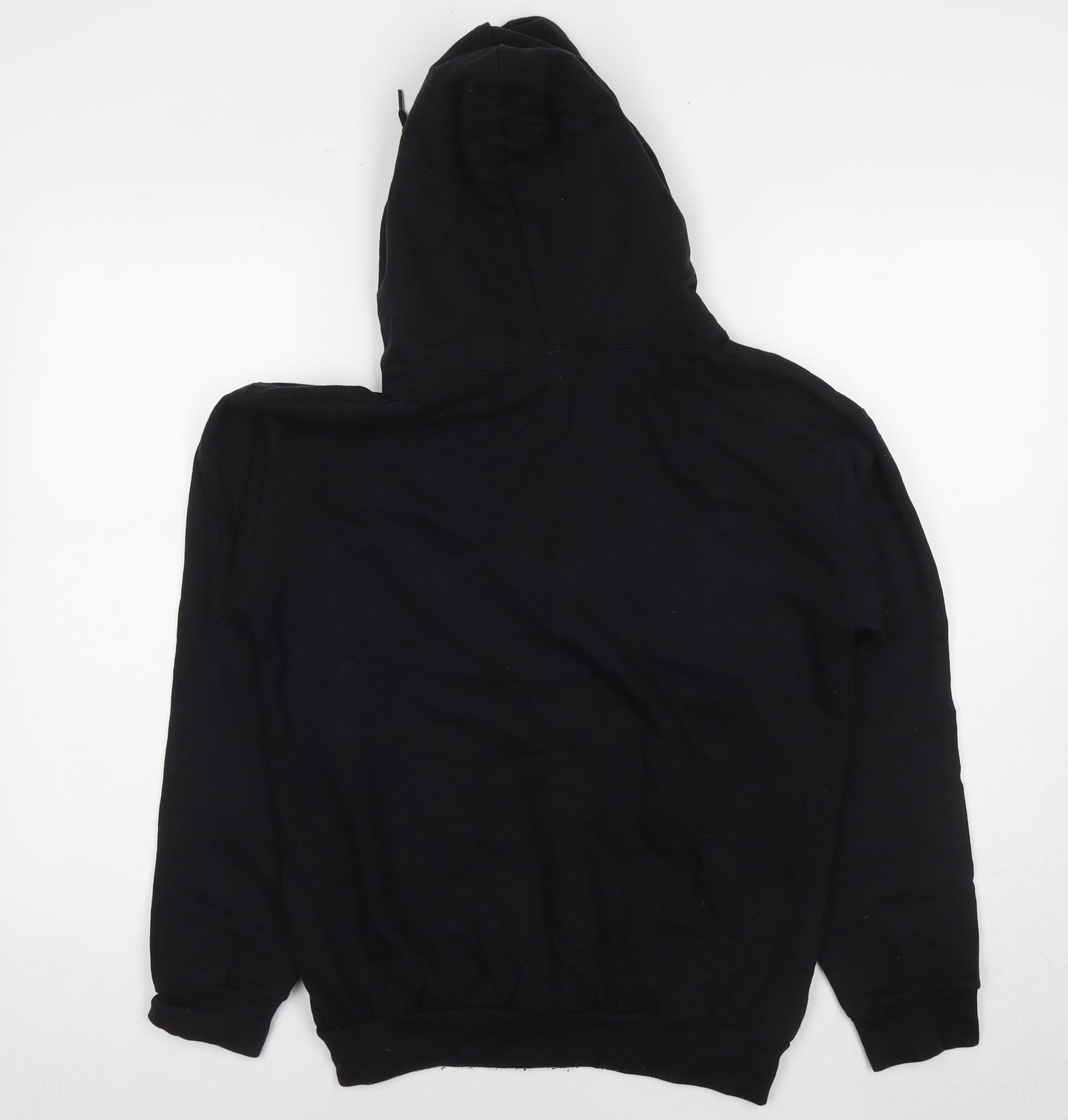 Boohoo Mens Black Cotton Pullover Hoodie Size S - Man