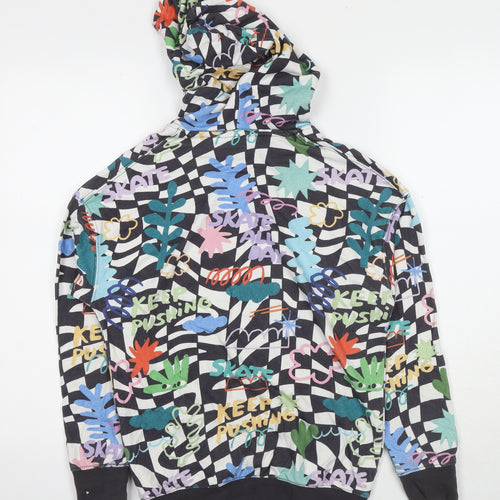 H&M Boys Multicoloured Geometric Cotton Pullover Hoodie Size 10-11 Years Pullover - Age 10-12 Years Positive Icons