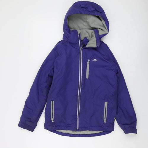 Trespass Boys Purple Jacket Size 7-8 Years Zip