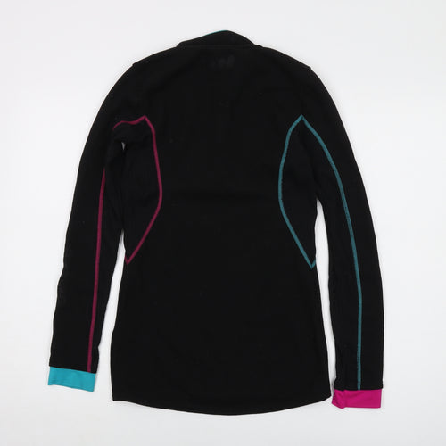 DECATHLON Womens Black Polyester Pullover Sweatshirt Size XS Zip