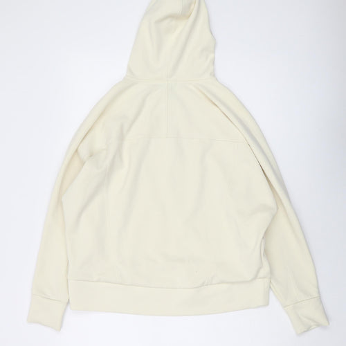 Reiss Womens Ivory Polyester Pullover Hoodie Size M Zip