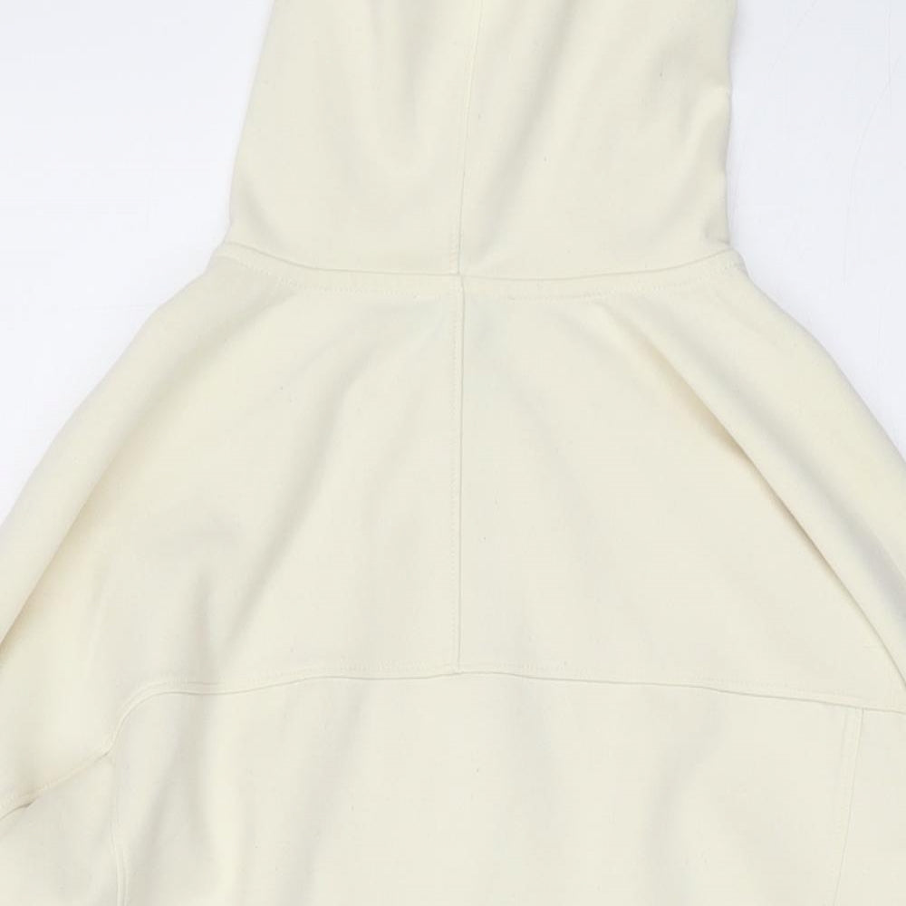 Reiss Womens Ivory Polyester Pullover Hoodie Size M Zip