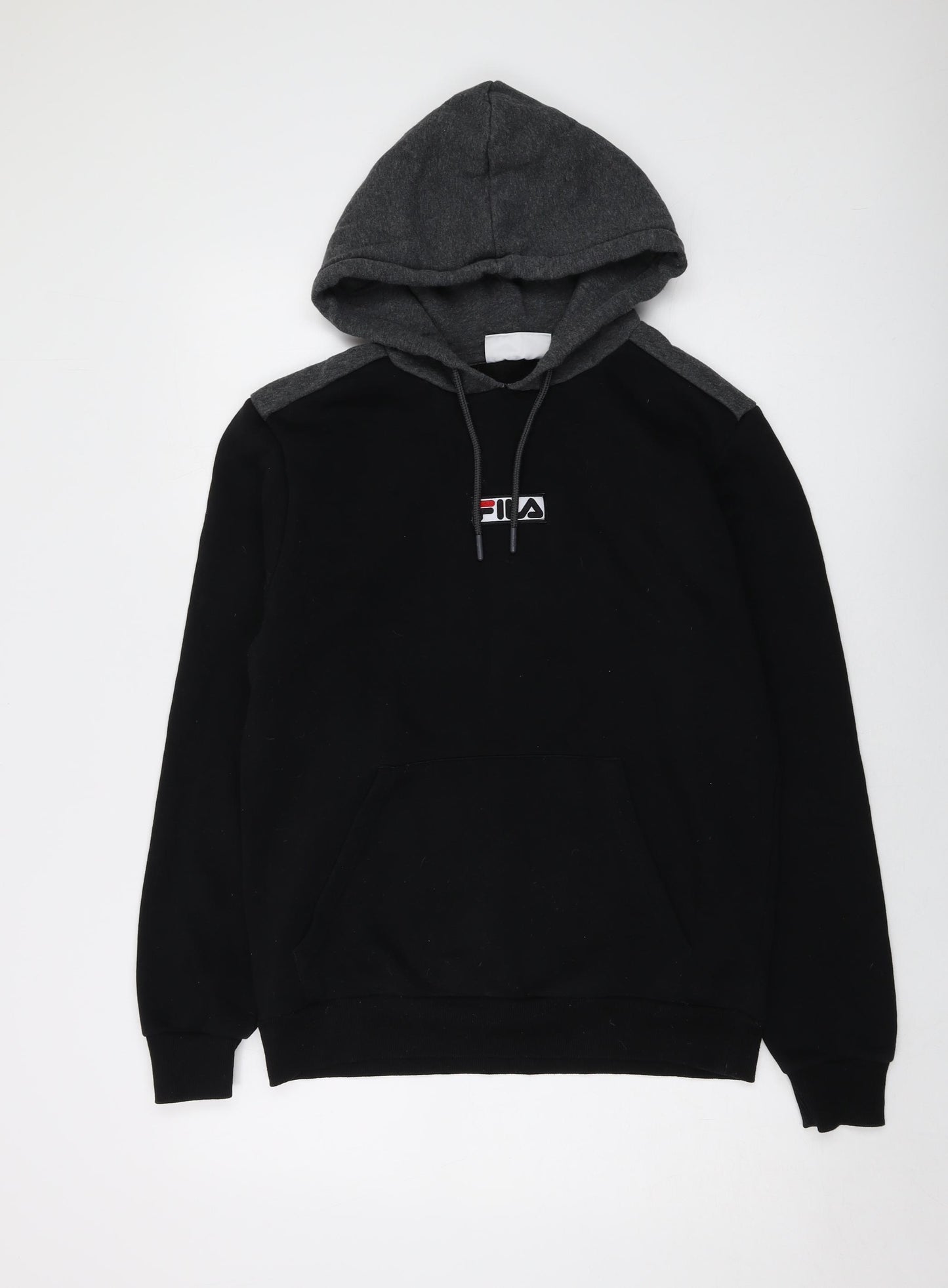 FILA Mens Black Cotton Pullover Hoodie Size M