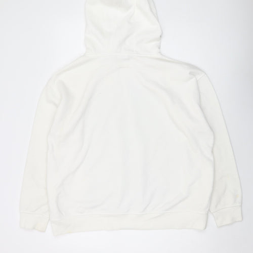 Disney Womens Ivory Cotton Pullover Hoodie Size 14 Pullover - Stitch