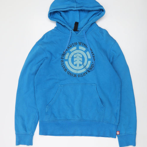 Element Mens Blue Cotton Pullover Hoodie Size S