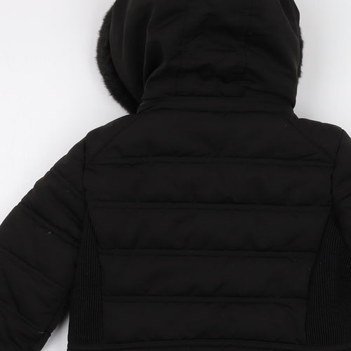 Firetrap Girls Black Jacket Size 4-5 Years Zip