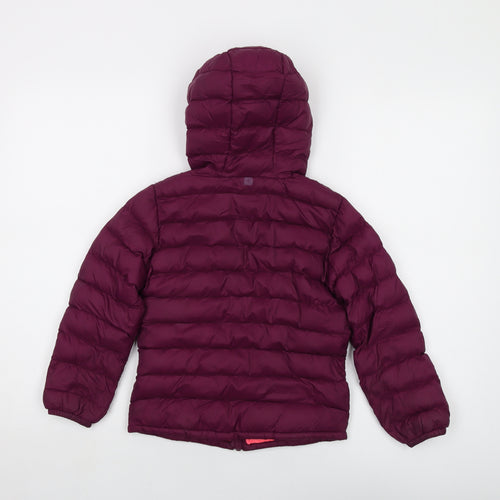 Mountain Warehouse Girls Purple Puffer Jacket Jacket Size 5-6 Years Zip