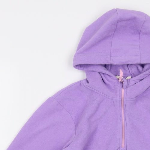 Mountain Warehouse Girls Purple Polyester Pullover Hoodie Size 11-12 Years Zip