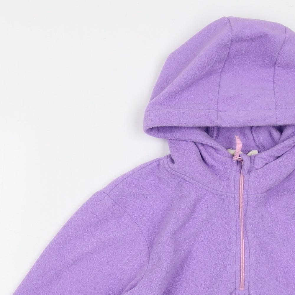 Mountain Warehouse Girls Purple Polyester Pullover Hoodie Size 11-12 Years Zip