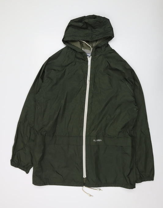 Regatta Mens Green Rain Coat Coat Size L Zip