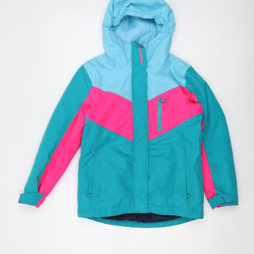 Camprio Girls Blue Jacket Size 7-8 Years Zip