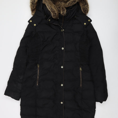 Joules Womens Black Jacket Size 12 Zip