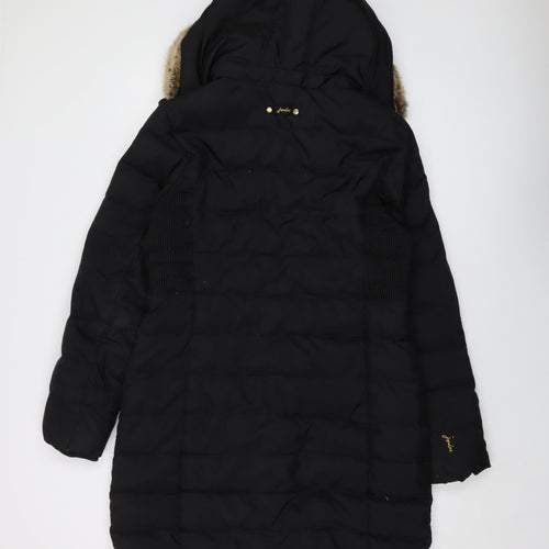 Joules Womens Black Jacket Size 12 Zip