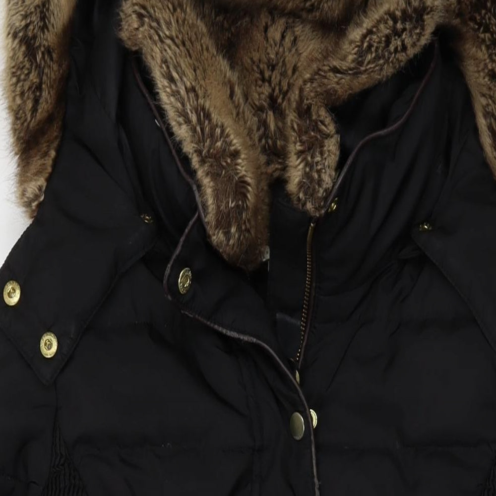 Joules Womens Black Jacket Size 12 Zip