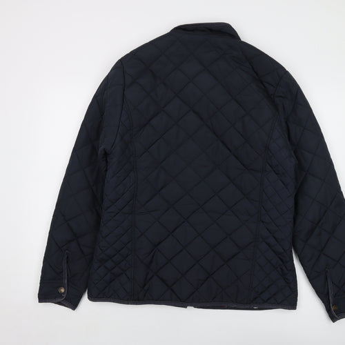 Brakeburn Womens Blue Quilted Jacket Size 14 Zip