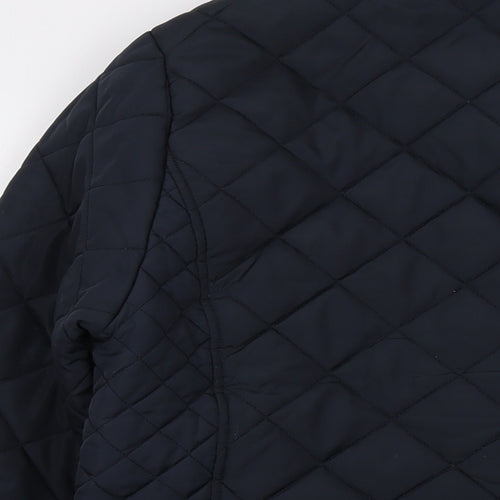 Brakeburn Womens Blue Quilted Jacket Size 14 Zip