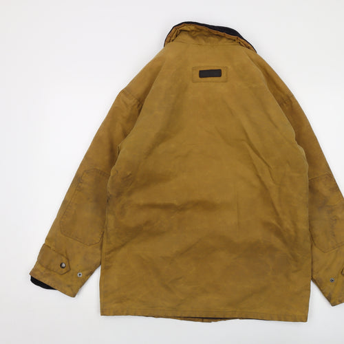 P.G Field Mens Brown Jacket Size XS Zip - Waxed Cotton