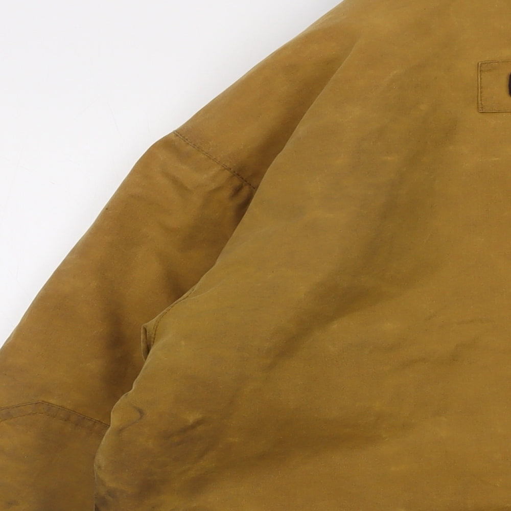 P.G Field Mens Brown Jacket Size XS Zip - Waxed Cotton