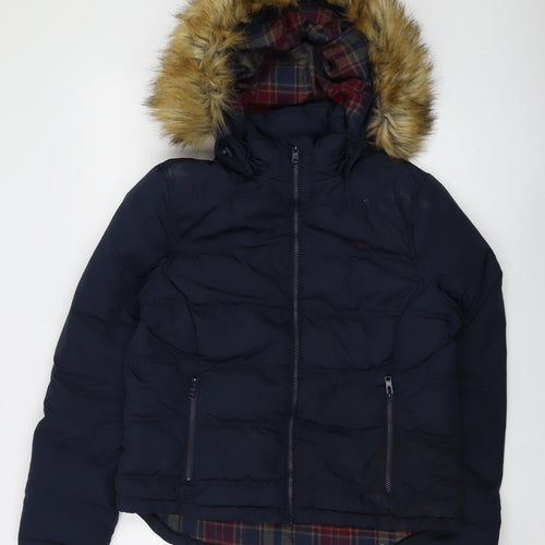 Jack Wills Womens Blue Jacket Size 14 Zip