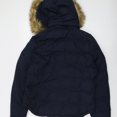 Jack Wills Womens Blue Jacket Size 14 Zip