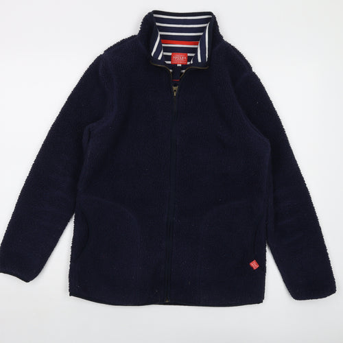 Joues Womens Blue Jacket Size 12 Zip