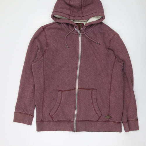 MANTARAY PRODUCTS Mens Purple Cotton Full Zip Hoodie Size M