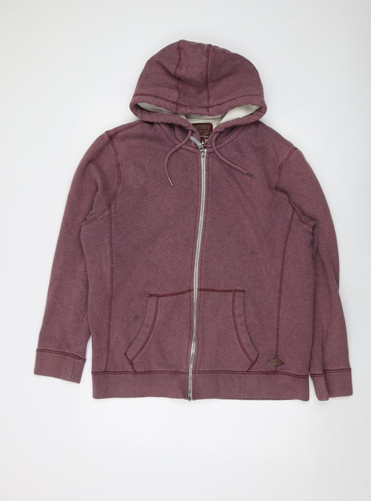 MANTARAY PRODUCTS Mens Purple Cotton Full Zip Hoodie Size M