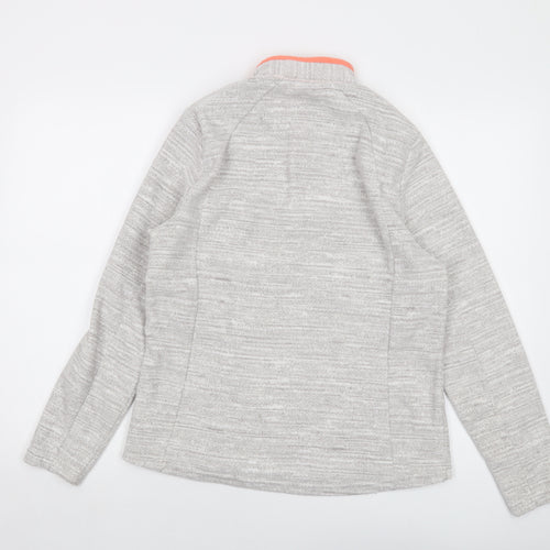 Quechua Womens Grey Polyester Pullover Sweatshirt Size XL Zip