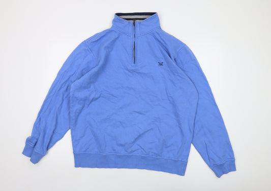 Crew Clothing Mens Blue Cotton Pullover Sweatshirt Size XL